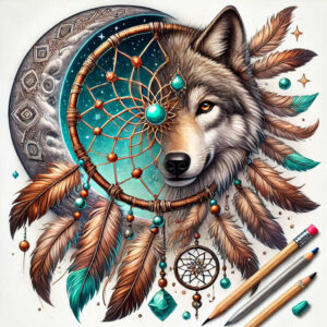delicate-dreamcatcher – tattoo design ideas free ai generated – realism-contrast-ink – for-side – Gallery: dreamcatchers-inkby-ai