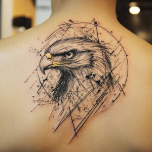 powerful-eagle – tattoo design ideas free ai generated – neotraditional-ornamental – for-elbow – Gallery: eagles-inkby-ai