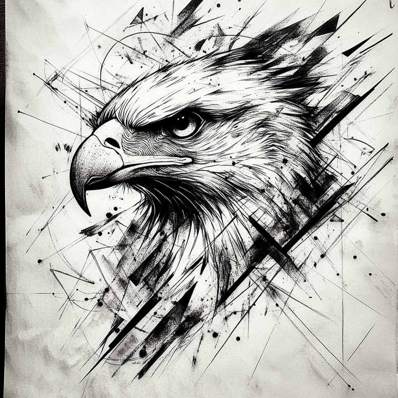 eagles tattoo design ideas Surrealism ethereal glow freedom stands for determination