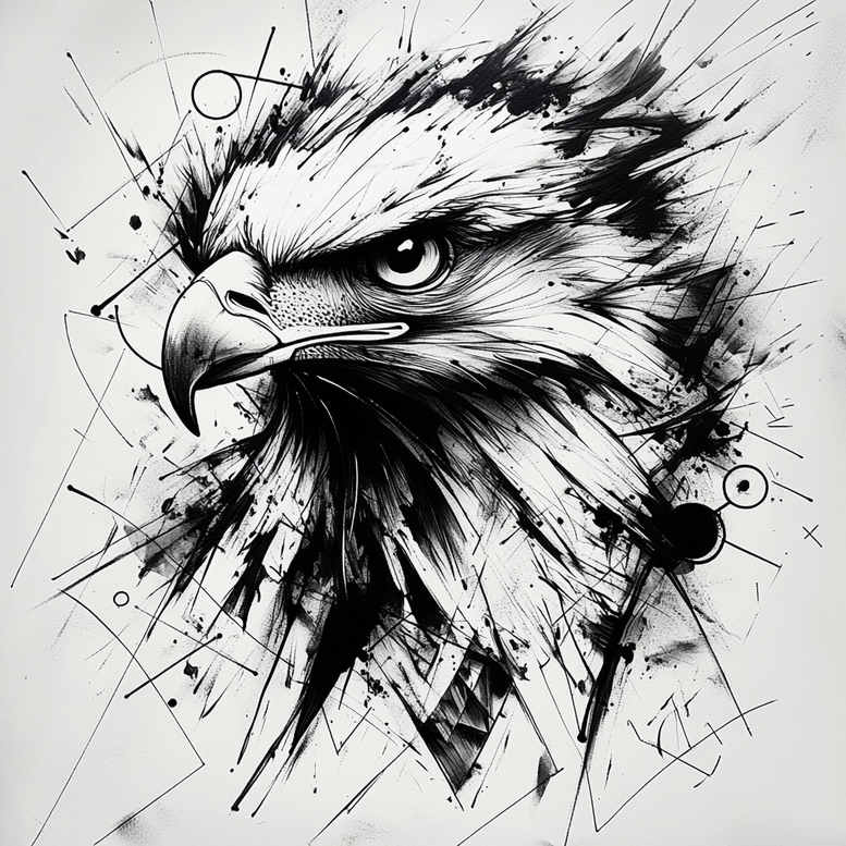 eagles tattoo design ideas saturated hues sharp beak symbol of strength