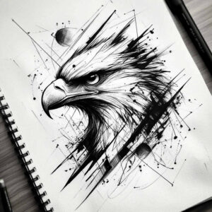 eagles tattoo design ideas Surrealism abstract forms swift shows strength