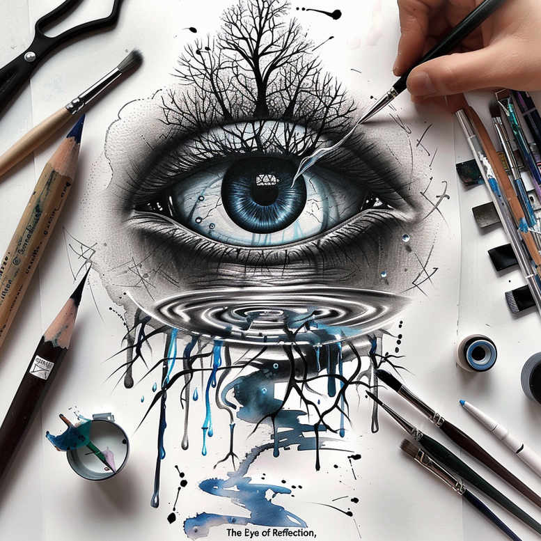 angel-eye – tattoo design ideas free ai generated – realism-true-rendering – for-side – Gallery: eyes-inkby-ai