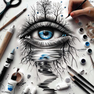eye-with-ornament – tattoo design ideas free ai generated – neotraditional-modern-twist – for-palm – Gallery: eyes-inkby-ai