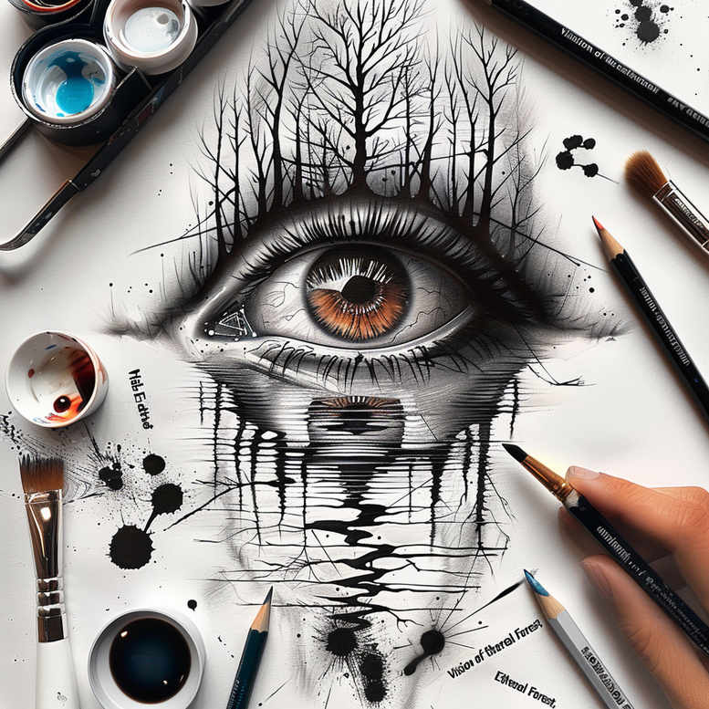 eye-with-sparkle – tattoo design ideas free ai generated – neotraditional-vivid-gradients – for-ankle – Gallery: eyes-inkby-ai