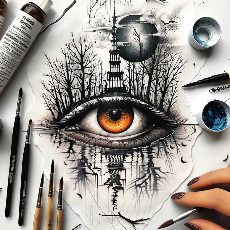 eyes tattoo design ideas Realism transparent layer soulful embodying courage