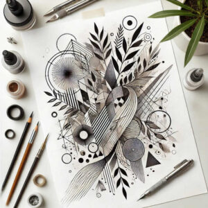 abstract-face – tattoo design ideas free ai generated – soft-transitions – for-side – Gallery: faces-inkby-ai