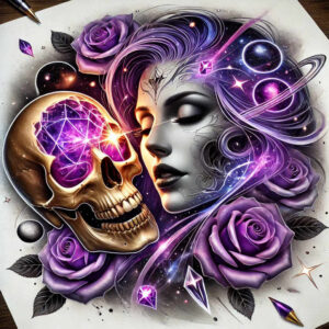 black-and-white-face – tattoo design ideas free ai generated – natural-color-palette – for-side-torso – Gallery: faces-inkby-ai