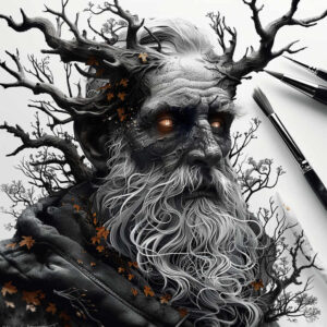 delicate-face – tattoo design ideas free ai generated – light-and-shadow-play – for-back – Gallery: faces-inkby-ai