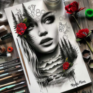 detailed-face – tattoo design ideas free ai generated – depth-shading – for-ribs – Gallery: faces-inkby-ai