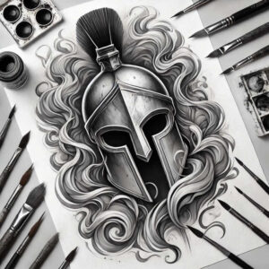 emotional-face – tattoo design ideas free ai generated – highlight-detail – for-sternum – Gallery: faces-inkby-ai