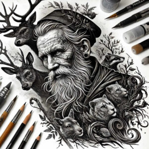 emotional-face – tattoo design ideas free ai generated – photo-accuracy – for-neck – Gallery: faces-inkby-ai