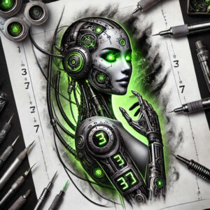 expressive-face – tattoo design ideas free ai generated – subtle-gradients – for-side-torso – Gallery: faces-inkby-ai