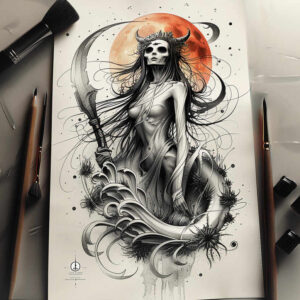 face-in-shadow – tattoo design ideas free ai generated – natural-contours – for-chest – Gallery: faces-inkby-ai