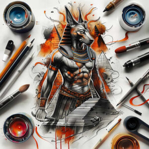 face-in-shadow – tattoo design ideas free ai generated – reflection-effect – for-scapula – Gallery: faces-inkby-ai