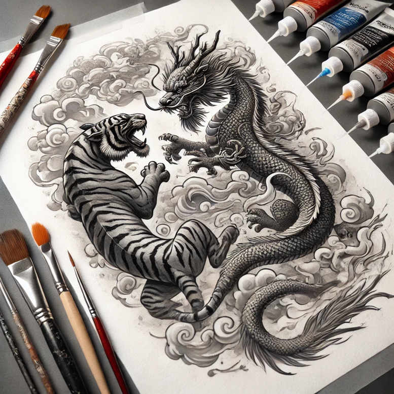 face-with-3d-effect – tattoo design ideas free ai generated – form-fidelity – for-lower-chest – Gallery: faces-inkby-ai