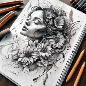 face-with-3d-effect – tattoo design ideas free ai generated – visual-truth – for-upper-arm – Gallery: faces-inkby-ai