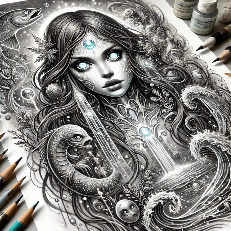 face-with-effects – tattoo design ideas free ai generated – photorealistic-drawing – for-shoulder – Gallery: faces-inkby-ai