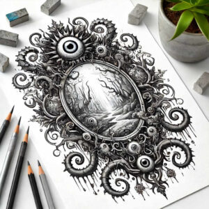 face-with-light – tattoo design ideas free ai generated – soft-contrast – for-side-torso – Gallery: faces-inkby-ai