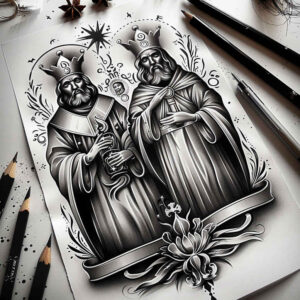 face-with-lines – tattoo design ideas free ai generated – glass-effect – for-back – Gallery: faces-inkby-ai