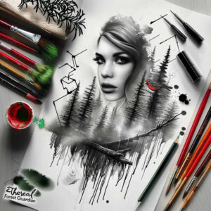 face-with-lips – tattoo design ideas free ai generated – skin-realism – for-shoulder-blade – Gallery: faces-inkby-ai