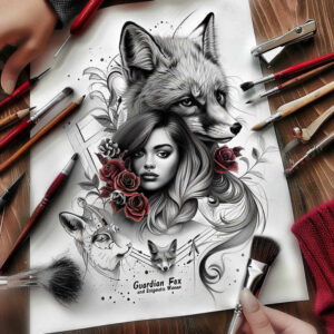 face-with-ornament – tattoo design ideas free ai generated – soft-highlights – for-back – Gallery: faces-inkby-ai