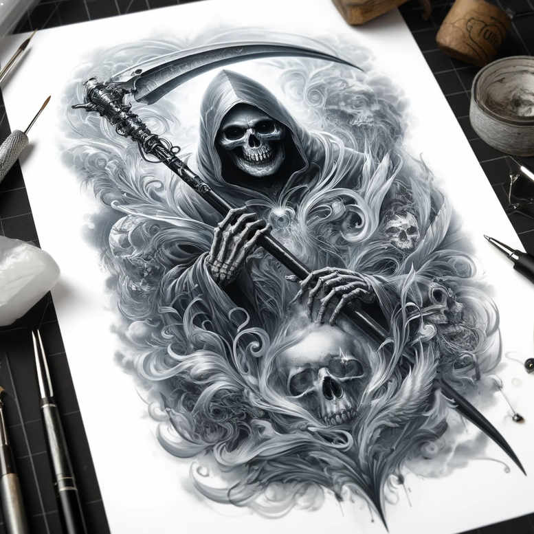 face-with-shadow – tattoo design ideas free ai generated – refined-highlights – for-wrist – Gallery: faces-inkby-ai