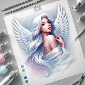 faces – tattoo design ideas free ai generated – emotional-realism – for-shoulder-blade – Gallery: faces-inkby-ai