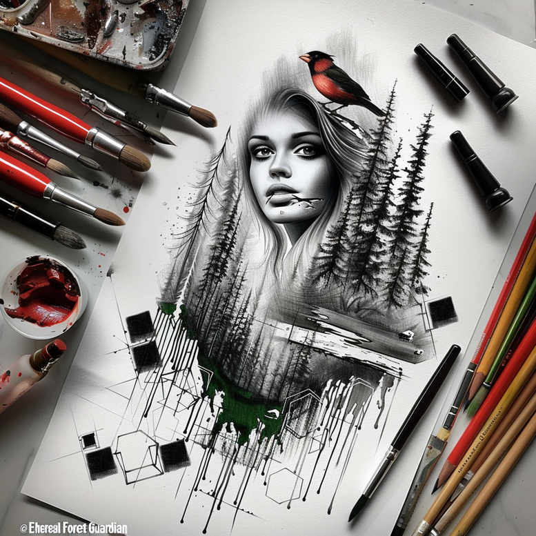 facial-expression – tattoo design ideas free ai generated – refined-highlights – for-palm – Gallery: faces-inkby-ai