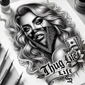 facial-expression – tattoo design ideas free ai generated – surface-complexity – for-inner-arm – Gallery: faces-inkby-ai