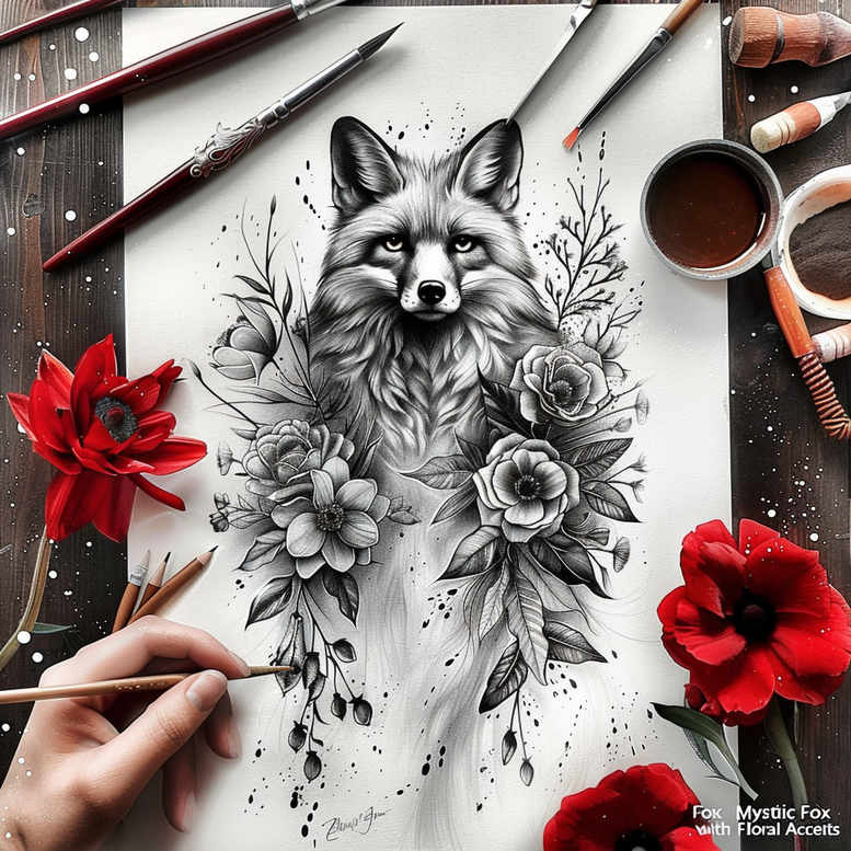 frontal-face – tattoo design ideas free ai generated – precise-gradient – for-heel – Gallery: faces-inkby-ai