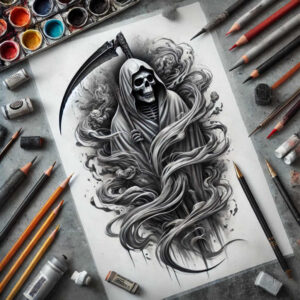 male-face – tattoo design ideas free ai generated – lifelike-eyes – for-scapula – Gallery: faces-inkby-ai