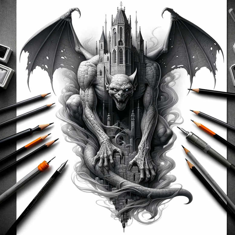 moving-face – tattoo design ideas free ai generated – neotraditional-layered-fill – for-stomach – Gallery: faces-inkby-ai