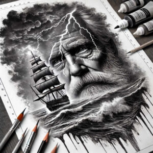 outlined-face – tattoo design ideas free ai generated – surrealism-subconscious-themes – for-wrist-side – Gallery: faces-inkby-ai