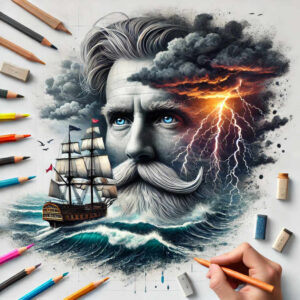 shaded-face – tattoo design ideas free ai generated – realism-fine-lines – for-temple – Gallery: faces-inkby-ai