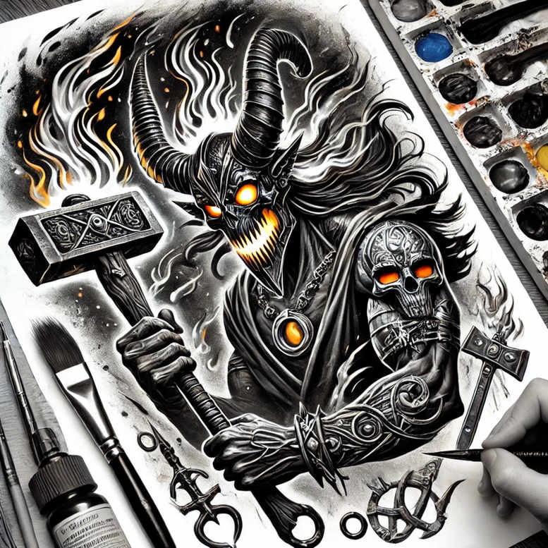 shaded-face – tattoo design ideas free ai generated – realism-refined-highlights – for-collarbone – Gallery: faces-inkby-ai