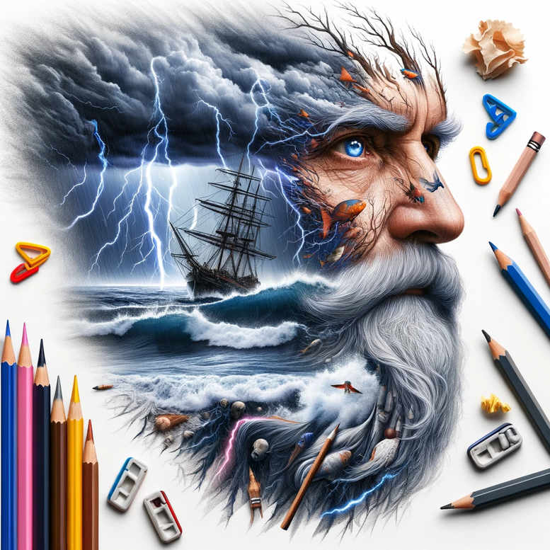 spiritual-face – tattoo design ideas free ai generated – realism-contour-shading – for-upper-thigh – Gallery: faces-inkby-ai
