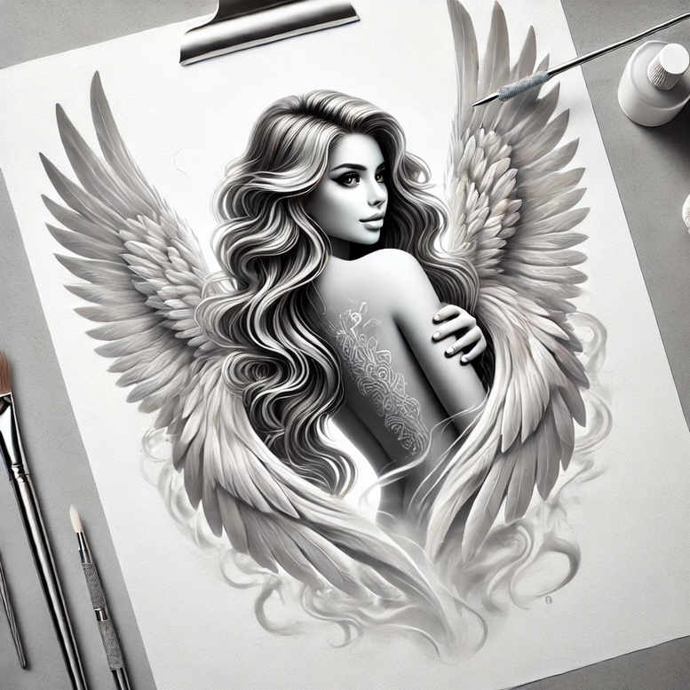 surreal-face – tattoo design ideas free ai generated – precise-anatomy – for-lower-thigh – Gallery: faces-inkby-ai
