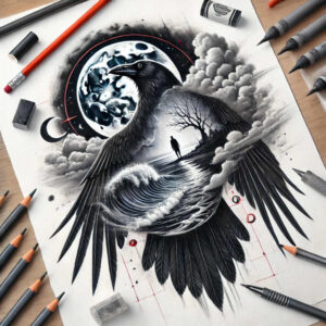 symbolic-face – tattoo design ideas free ai generated – organic-structure – for-thigh – Gallery: faces-inkby-ai