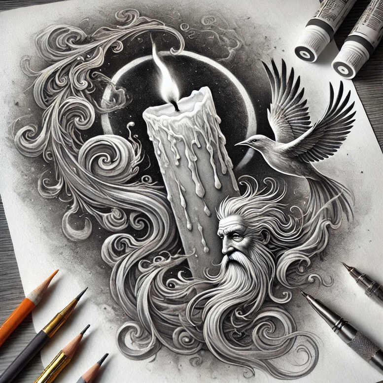 faces tattoo design ideas Surrealism phantasm detailed texture represents courage