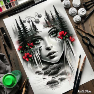faces tattoo design ideas Realism living skin portrait endurance and power