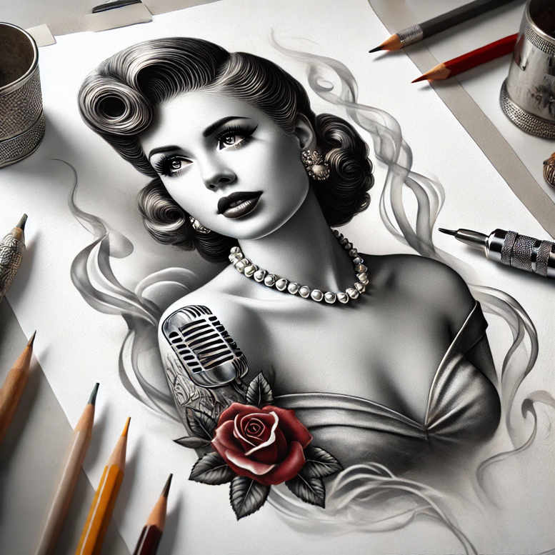 tattoo-face – tattoo design ideas free ai generated – neotraditional-artful-color – for-stomach – Gallery: faces-inkby-ai
