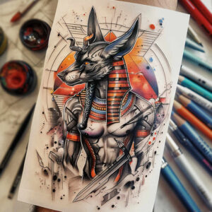 tattoo-style-face – tattoo design ideas free ai generated – true-rendering – for-outer-arm – Gallery: faces-inkby-ai