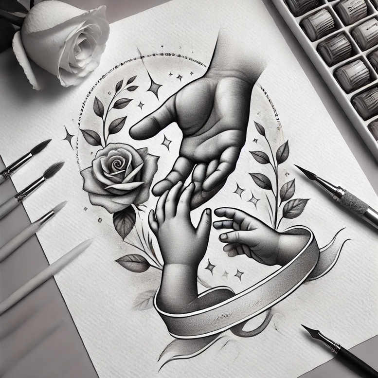 family-pride-tattoo – tattoo design ideas free ai generated – mini-geometry – for-upper-thigh – Gallery: family-inkby-ai