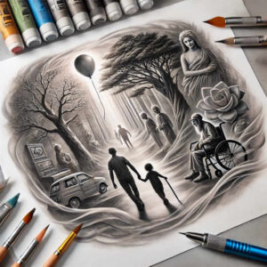 family tattoo design ideas deep-shading family tree perseverance and power