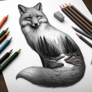 foxes tattoo design ideas Realism perfect proportions natural poses for outer arm