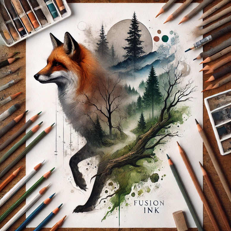 foxes tattoo design ideas Realism ultra detailed tribal motifs symbolising courage
