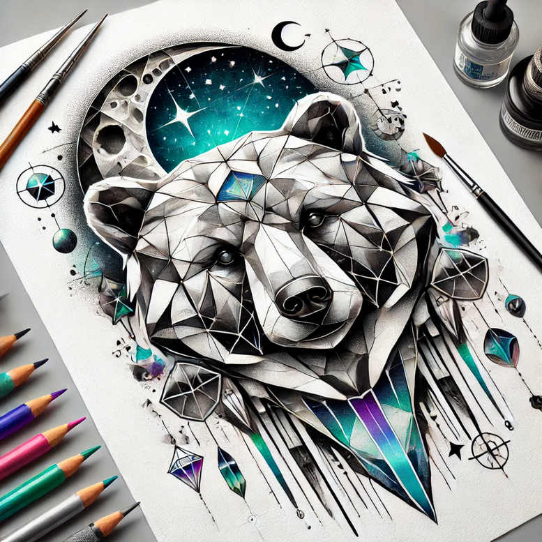 geometric-figure-tattoo – tattoo design ideas free ai generated – clean-shape – for-chest – Gallery: geometric-inkby-ai