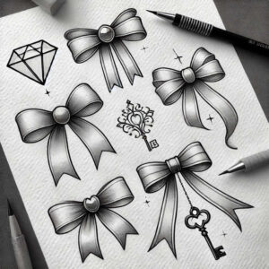 geometric tattoo design ideas hexagonal symmetry detailed lines for elbow