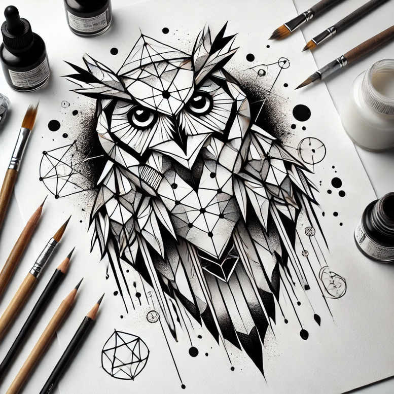 geometric tattoo design ideas crystal structure mesmerizing for forearm