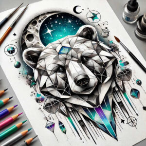 digital-graphics – tattoo design ideas free ai generated – polygonal – for-biceps – Gallery: graphic-inkby-ai